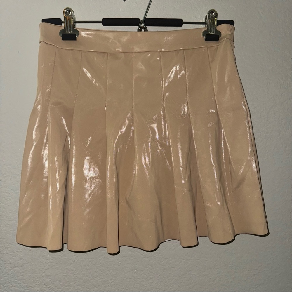 Latex nude skirt